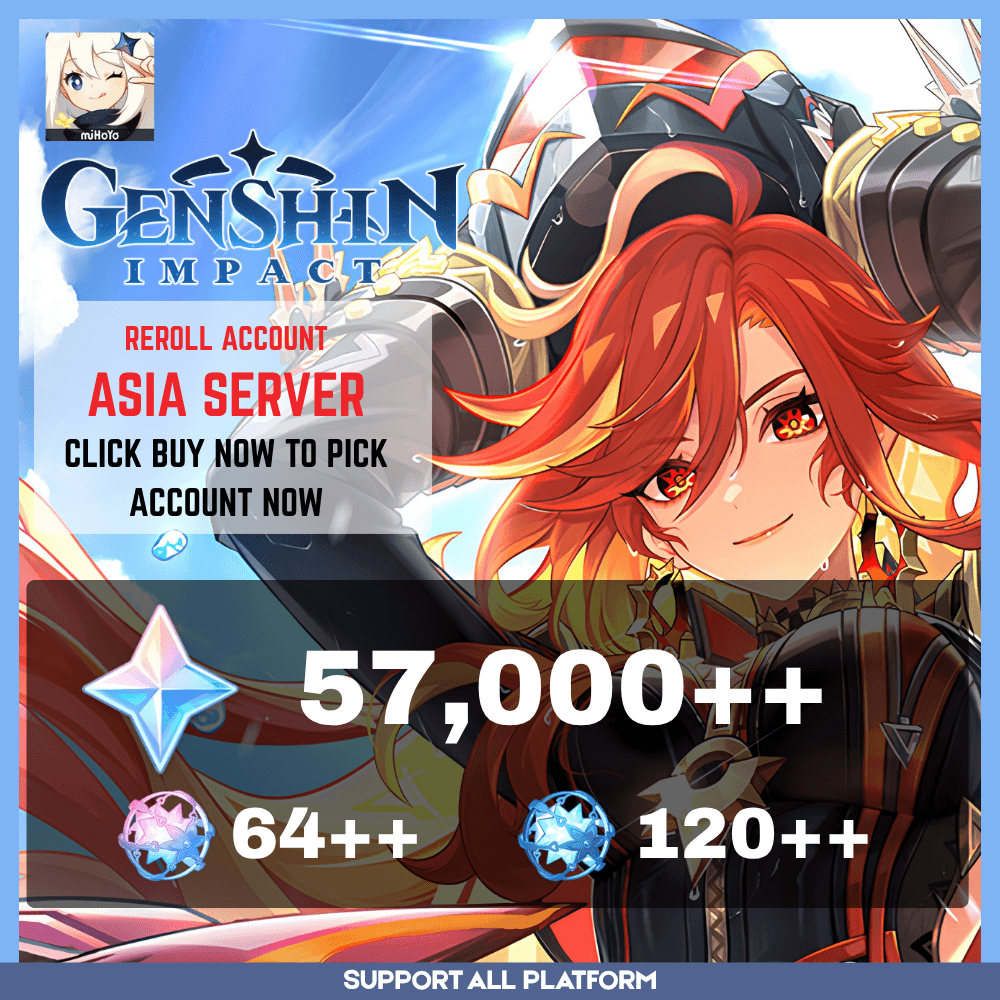 Asia Reroll - 57000 Primogems